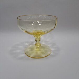 HEISEY Old Dominion Sahara Yellow Low Sherbet Glass